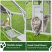 Outdoor Cat House Cat Enclosures 110' Large Kitten Playpen With Platforms,Upgrade Waterproof Cover-Grey And White_voghion.com