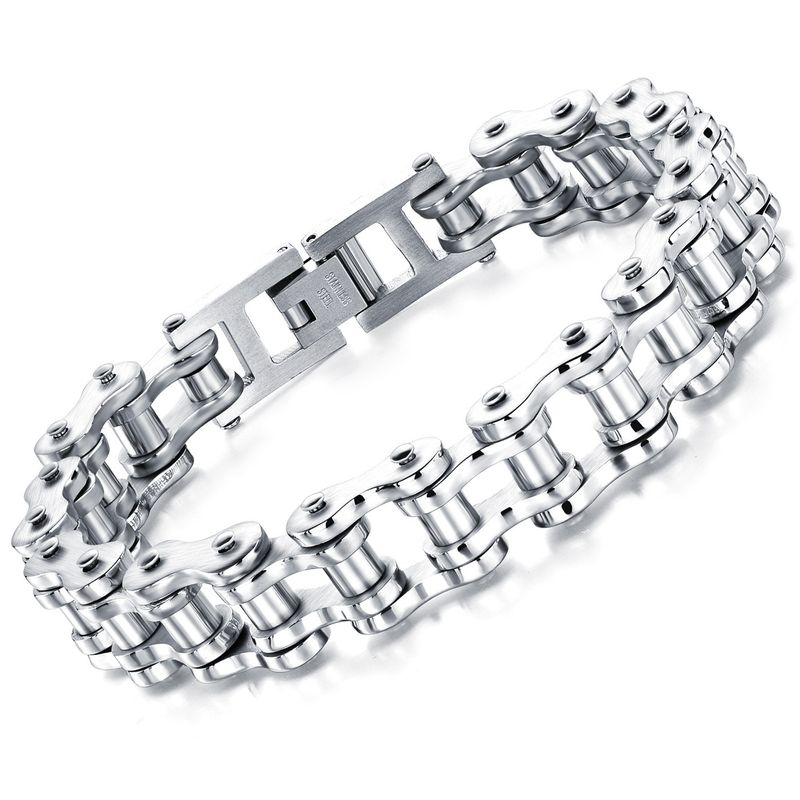 Men's Jewelry Bracelets Titanium Steel Men's Bracelets Rock Personality Motorcycle Chains Bicycle Bracelets_voghion.com