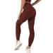 Leggings da yoga senza cuciture a vita alta per donna - Contenitivi, sollevano i glutei, ad asciugatura rapida, elastici, lunghezza 7/8, taglie multiple (S/M, L/XL)_voghion.com