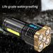 Cross-Border Five-Core LED Multi-Function Outdoor USB Rechargeable COB Side Home Emergency Strong Light Flashlight_voghion.com