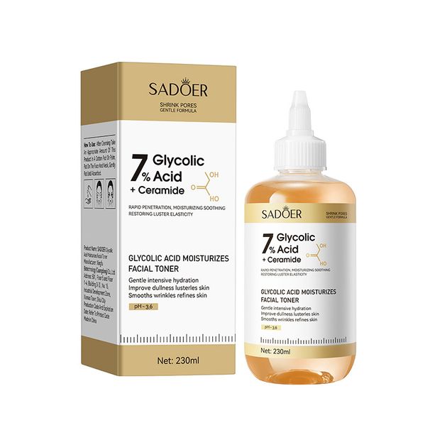 Toner SADOER Glykolsäure Beruhigendes Feuchtigkeitsserum 230 ml Hautverjüngung Feuchtigkeitsversorgung_voghion.com