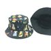 Casual print bucket hat cartoon cat double-sided leisure basin hat_voghion.com