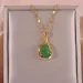 Pedat Halsketten Ifiity-förmige Kürbis Frieden Amulett Imitatio Jade Halskette gibt einen Femiie Look Licht Ad Nische_voghion.com