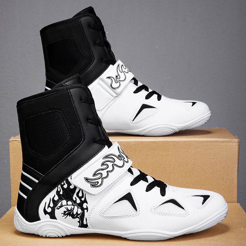 New Wrestling Shoes Men's And Women's Free Fighting Boxing Non Slip Wear Resistant Shock Absorbing Indoor Fitness Comprehensive Training Shoes_voghion.com