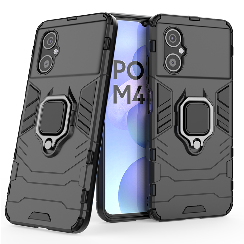 Für Xiaomi Poco F3 F4 X3 X4 M3 M4 C31 Pro GT NFC Hybrid Hart PC + Weiche TPU Rüstung Anti-Drop Fall Rotierenden Ring Ständer Halten_voghion.com