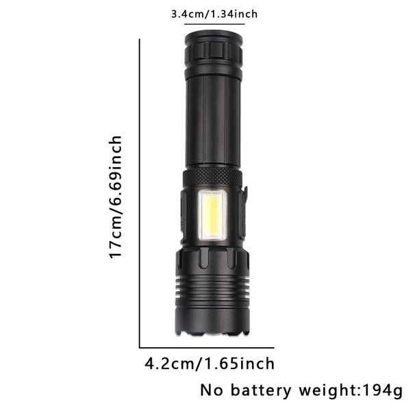 Nuova torcia XHP70 con zoom telescopico ricaricabile di tipo C e LED ad alta potenza_voghion.com