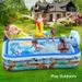 Piscina inflable con cabeza de elefante y chorro de agua de 2,5 m para exteriores, césped, juegos infantiles_voghion.com