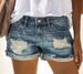 Women's Clothing High Waist Ripped Washed Denim Shorts Women's Hot Pants_voghion.com