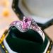 Zhenrong Neue Rot Mode Amethyst Intarsien Diamant Ring frauen Schmuck_voghion.com
