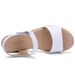 Summer Cowhide Wedge Women's Korean Fashion Velcro Beach Sandals, One-piece Mid Heeled Mom Sandals_voghion.com
