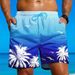 Plant Pattern Beach Men Coconut Tree 3D Printed Swimming Trunks Summer Hawaiian Shorts Loose Boardshorts_voghion.com