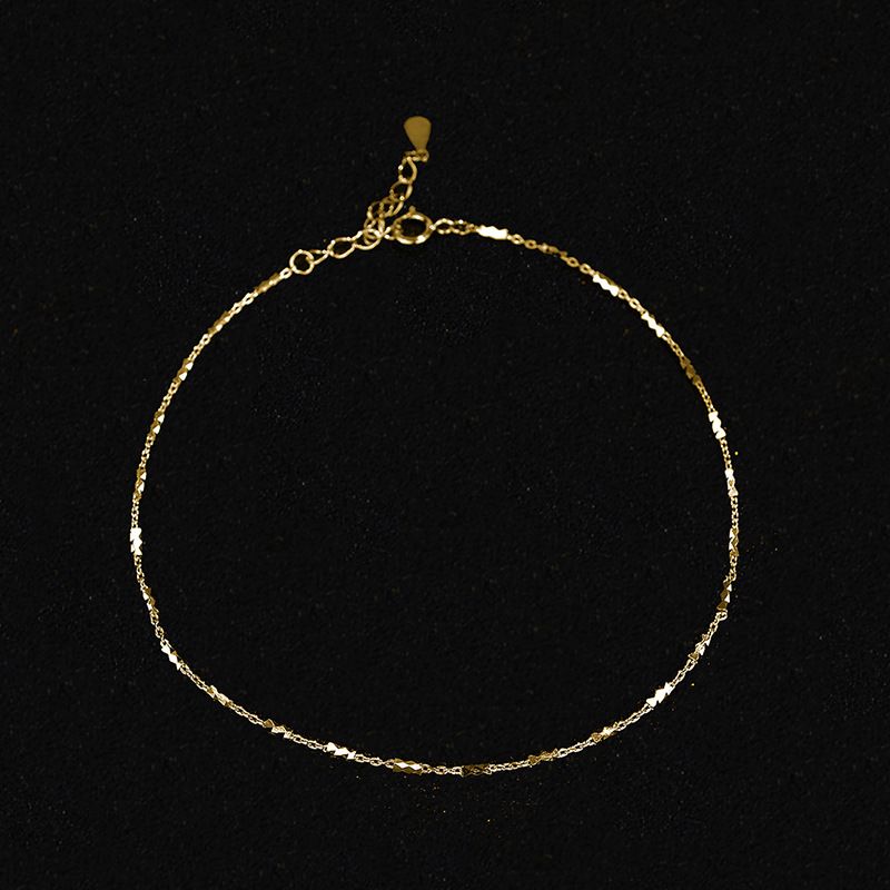S Pure Silver Sparkling For Women, Niche High-end Foot Jewelry, Italian Wanli Star Anklet_voghion.com