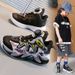 Knob Basketball Jungen 2025 Herbst Neuer Stil, Grundschule Sekundarschule Sportschuhe, Mittel- Und Großkinder Weich_voghion.com