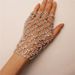 New bride rhinestone ring, hand chain, mesh stage performance jewelry, women's ring bracelet_voghion.com