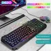 104-key Mechanical Wired Gaming Keyboard With RGB Backlit Color And Mouse Set, Black Crackle Waterproof Computer Keyboard_voghion.com