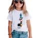 Stilvolles T-Shirt mit Astronauten-Muster für Mädchen, Rundhalsausschnitt, kurzärmelig, geeignet für Kinder im Alter von 1–8 Jahren_voghion.com