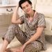 Ice Silk Silk Men's Pajamas: Spring, Summer And Autumn Thin, Plus Size Short-sleeved Shorts Set Is Super Comfortable_voghion.com