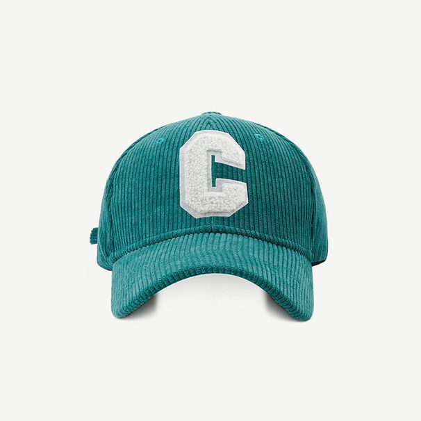 Klassische Cord-Baseballkappe – Unisex-Dad-Cap mit gesticktem „C“, sportlicher Retro-Stil für Damen und Herren_voghion.com