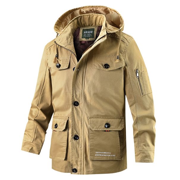 Giacca da uomo CT primavera autunno, sottile, per mezza età e anziani, in puro cotone, nuova taglia grande, casual, di media lunghezza_voghion.com