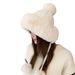 Cappello lavorato a maglia in lana, alla moda, per studenti, autunno e inverno, con fodera in pile con pompon, caldo e alla moda, anti-freddo_voghion.com