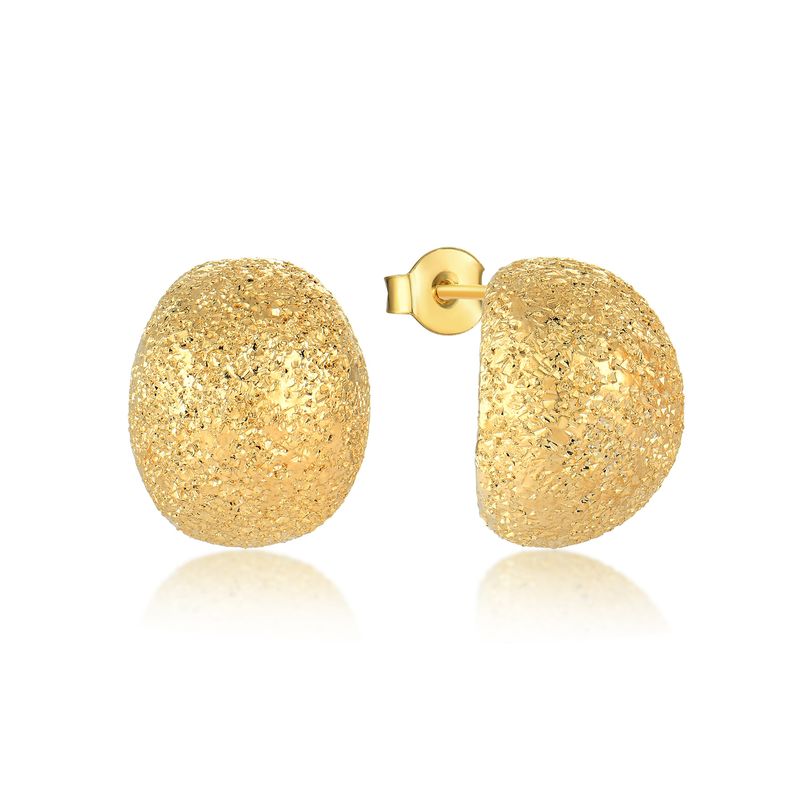 Personalità semplice design di nicchia texture chiodo sabbia orecchini in argento orecchini femminili francesi retrò di alta qualità_voghion.com