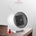 Radiateur soufflant électrique portable de forme mignonne de 250 W, thermostat réglable, protection contre la surchauffe pour une utilisation à domicile ou au bureau en intérieur_voghion.com