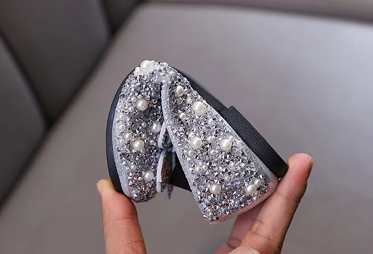 Dziewczynka Dziewczynka Księżniczka Diament Pojedyncze Buty Buty do Tańca Pokazowego_voghion.com