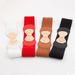 Cintura elastica decorativa con fibbia a nodo a farfalla, vestibilità slim, versatile, per donna_voghion.com