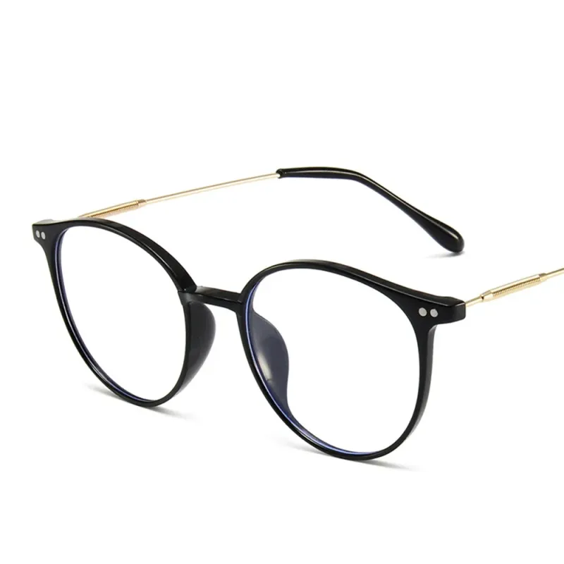 Mode Anti-Blu Gläser Frauen Brillen Retro Myopie Männer Runde Brillen Rahmen Optische Computer Transparent Universal Gläser_voghion.com