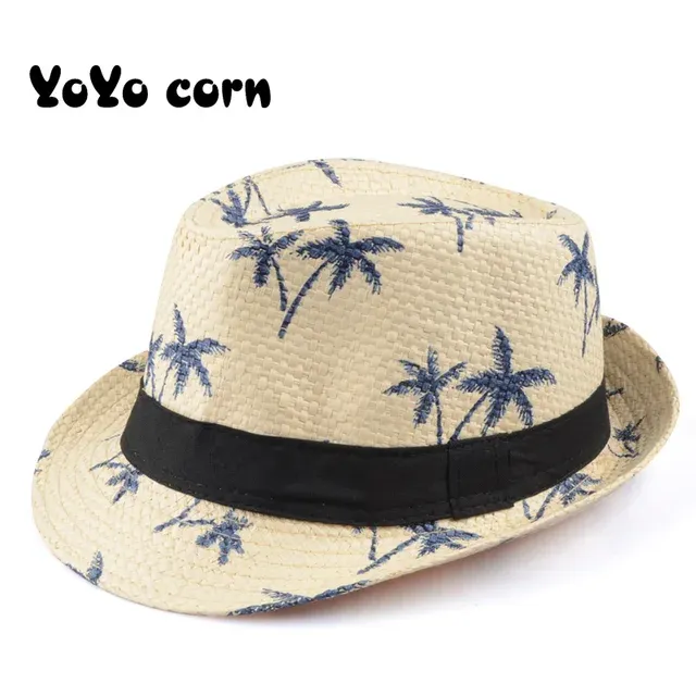 Großer Sale YOYOCORN Heißer Verkauf Sommer Stroh Kinder Strand Sonne Trilby Panama Hut Handarbeit Für Junge Mädchen Kinder 4 farbe_voghion.com