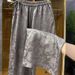 Women's Lace-up Elastic Waist Drapey Wide Leg Pants_voghion.com