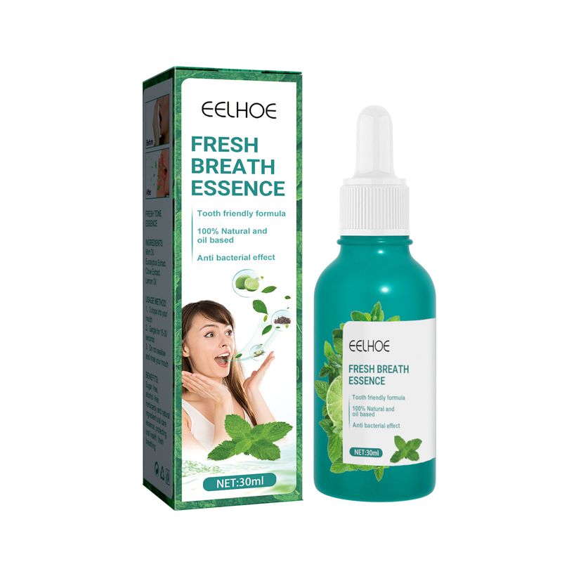 Aliento fresco esencia hermosa Limpieza de la boca Retención de olores Esencia de aliento fresco de menta_voghion.com