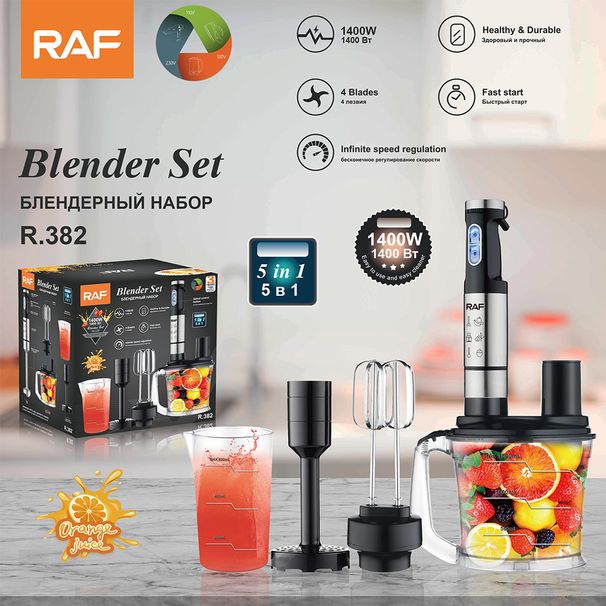 RAF European Standard Handheld Stick Mixer, Auxiliary Baking Multifunctional Household Food Cooking Four In One_voghion.com