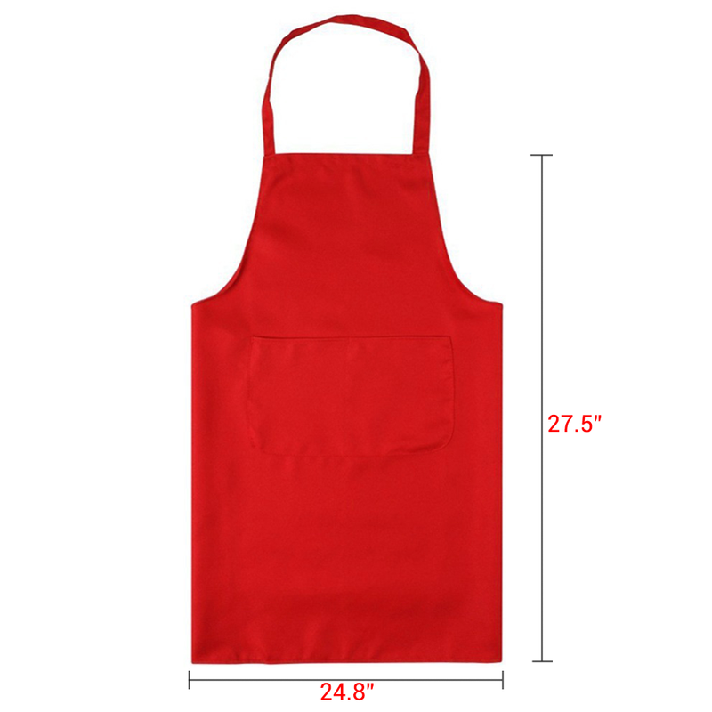 Polyester+ Cotton Home Pure Color Cooking Kitchen Apron For Woman Men Chef Waiter Cafe Shop Hairdresser Couples Plain Apron_voghion.com