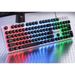 H300 Wired Color Block Luminous Punk Keyboard Mechanical Feel Laptop Desktop Gaming Silent_voghion.com