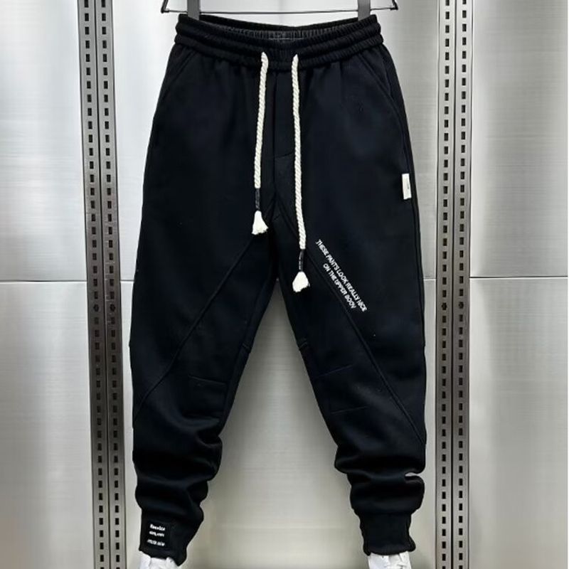 Herrenbekleidung Sport Freizeithose Elastische Taille Lockere Jogginghose Haremshose Modische und vielseitige Hose mit kleinem Bein_voghion.com