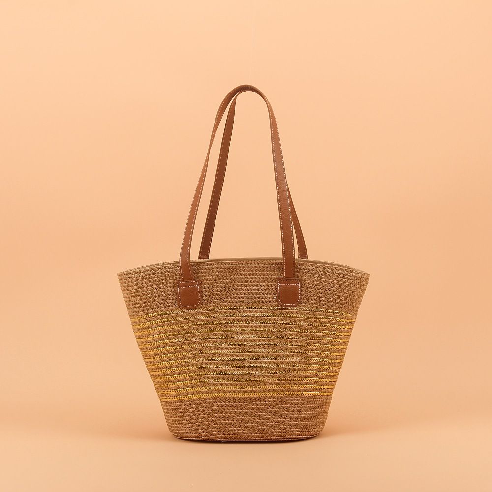 Τσάντες για γυναίκες 2024 Νέες φιλικές προς το περιβάλλον τσάντες από ψάθα κυκλοφορούν στην αγορά Μοντέρνες και δημοφιλείς τσάντες Tote μεγάλης χωρητικότητας_voghion.com