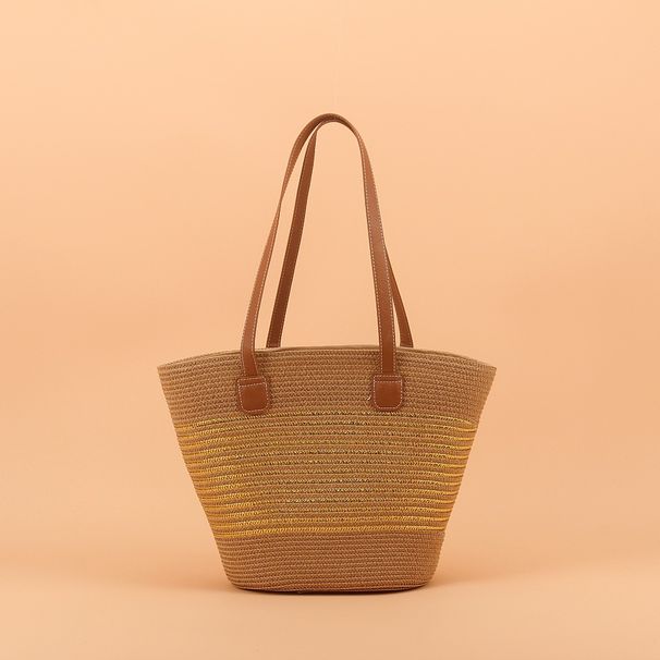 Τσάντες για γυναίκες 2024 Νέες φιλικές προς το περιβάλλον τσάντες από ψάθα κυκλοφορούν στην αγορά Μοντέρνες και δημοφιλείς τσάντες Tote μεγάλης χωρητικότητας_voghion.com