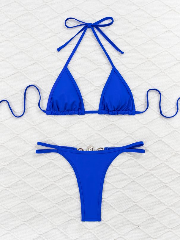 Ženska oblačila Kopalke Crystal Diamond Triangle Bag Thong Beach Bikini_voghion.com