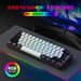 61-Key RGB Game Wired Keyboard Mouse Set Colorful MINI Non-mechanical Film Black And White Computer Keyboard_voghion.com