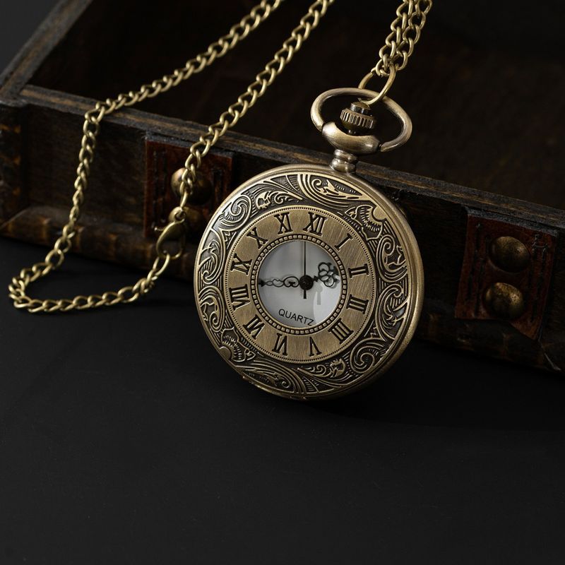 Vintage Cep Saati Retro Romantik Roma Rakamları Kuvars Cep Saati Erkek Ve Kadın Hediye Hatıra Tablosu_voghion.com