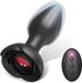 Plug anale vibrante con telecomando wireless a tre pulsanti, masturbatore anale per uomini e donne, giocattoli sessuali per adulti all'ingrosso_voghion.com