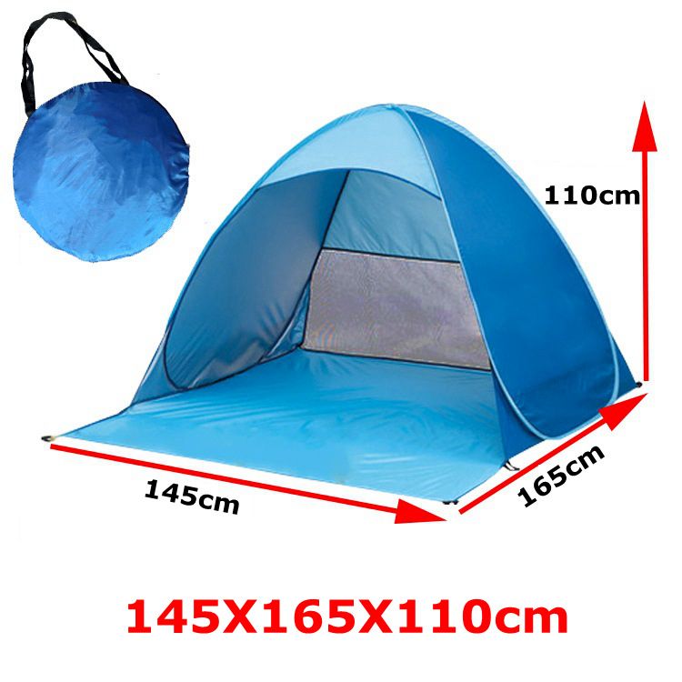 2 Second Pop Up Tent Instant Automatic Camping Tent For Beach Outdoor Waterproof Windproof UV Protection Easy Setup Fold Portable Carry Bag Included_voghion.com