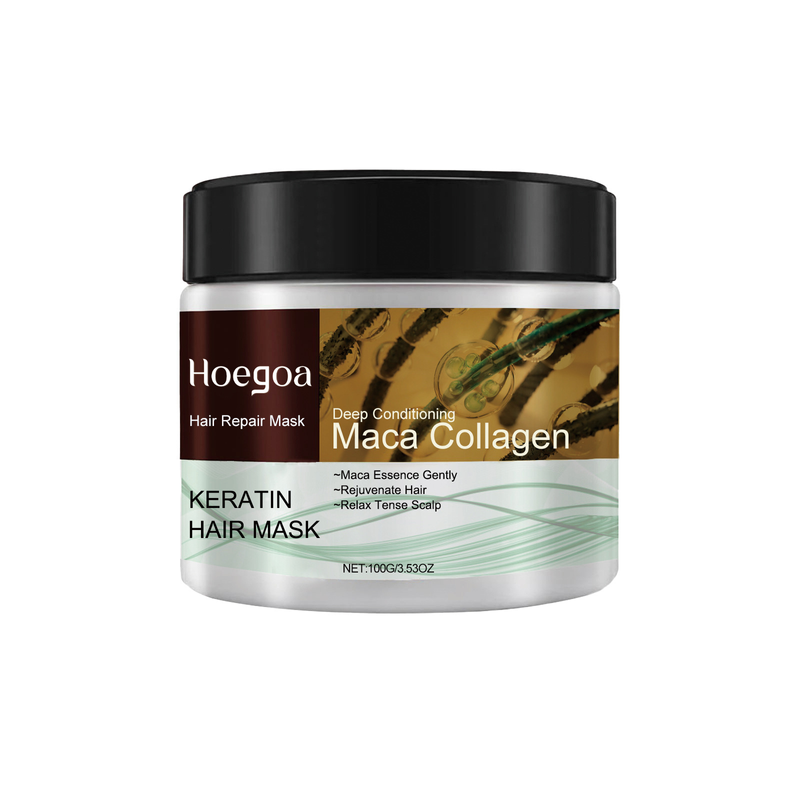 La maschera riparatrice Hoegoa ripara i capelli secchi, furiosi, biforcati, nodi, migliora la tintura permanente, idrata e leviga i capelli_voghion.com