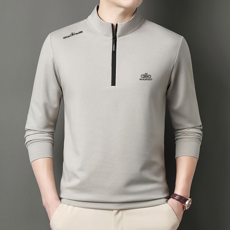 Felpa da uomo in pile tedesco a maniche lunghe con mezza cerniera impermeabile, abbigliamento casual, alla moda, super morbida e confortevole_voghion.com