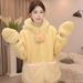 Yellow Bear Lockeres, bequemes Pyjama-Set für Damen im Herbst und Winter, verdickte Loungewear mit Kapuze_voghion.com
