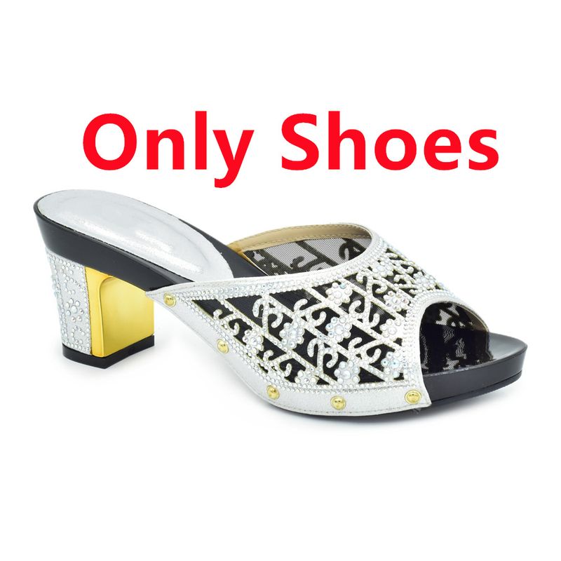 The party with high heels hot diamond pattern round head wearing sandals with a pie bag bag shoes bag set_voghion.com
