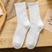 Crew Socks Men's Winter Plus Velvet Thick Warm Cotton Terry Autumn And Winter Style Drawstring Long Socks Men's Solid Color Mid Tube Socks_voghion.com