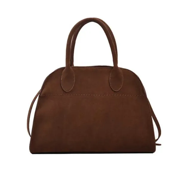 Borsa da donna vintage in pelle scamosciata a forma di croce, grande capacità, tracolla regolabile, tinta unita, Y241115_voghion.com