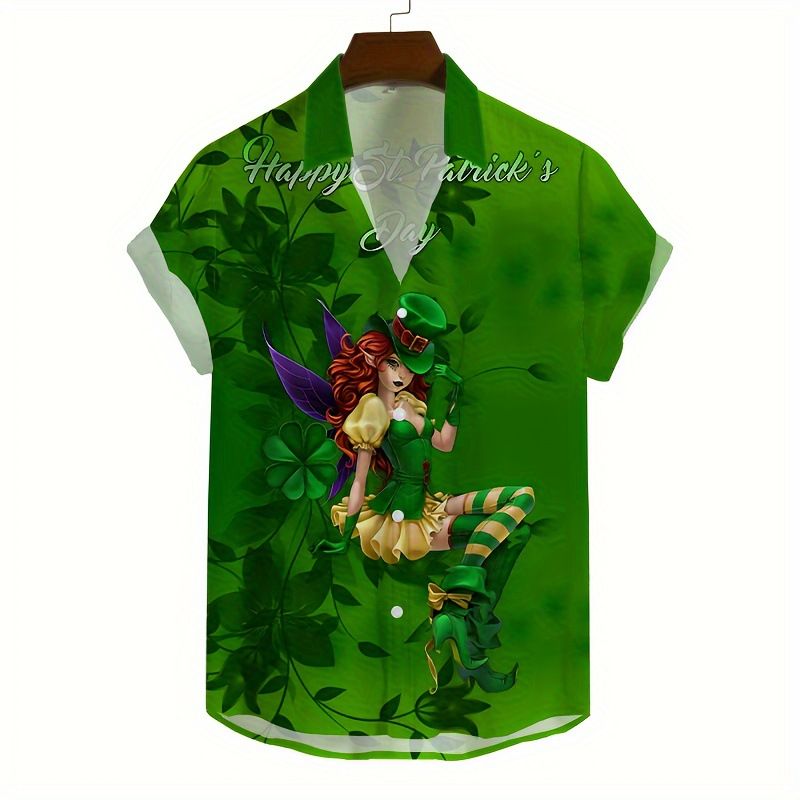 Men's Short Sleeved Shirt With 3D Digital Print On All Sides_voghion.com